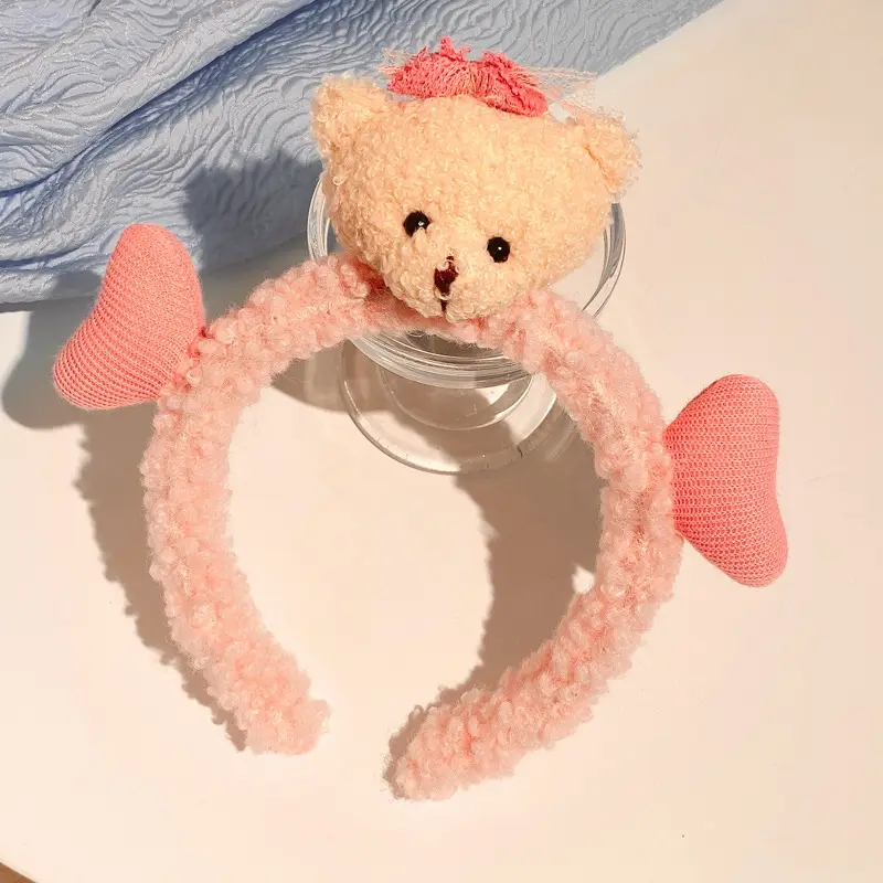 Cute Plush Heart Headband for Women - Image 15