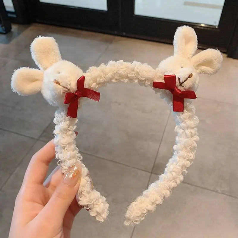 Cute Plush Heart Headband for Women - Image 19