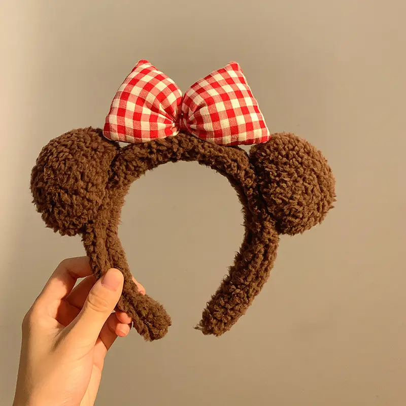 Cute Plush Heart Headband for Women - Image 2