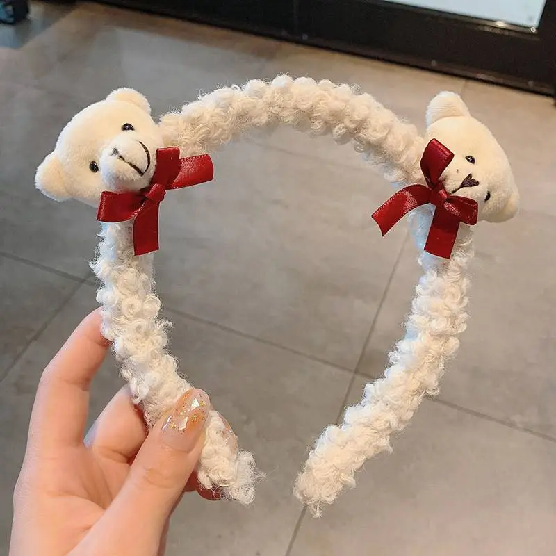 Cute Plush Heart Headband for Women - Image 21