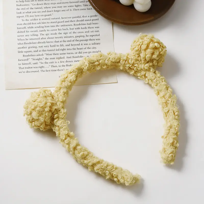 Cute Plush Heart Headband for Women - Image 32