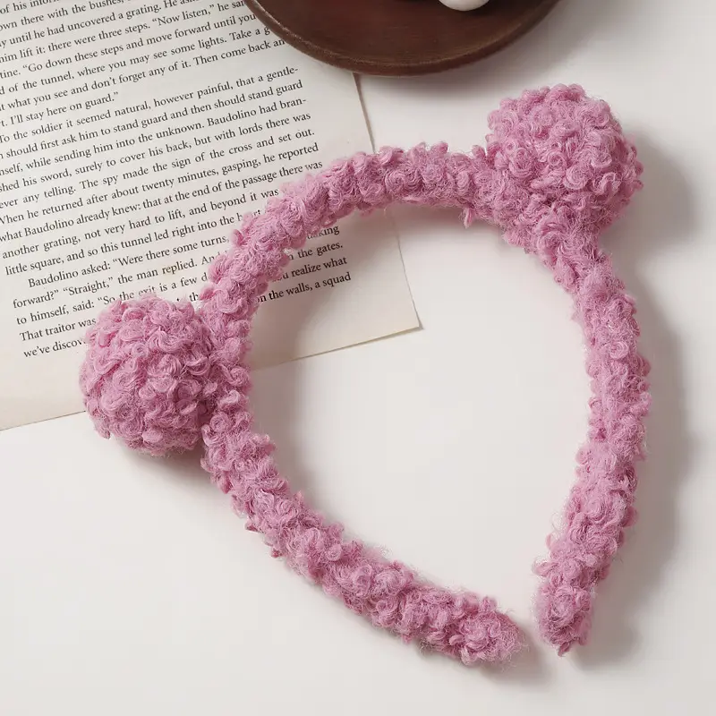Cute Plush Heart Headband for Women - Image 33