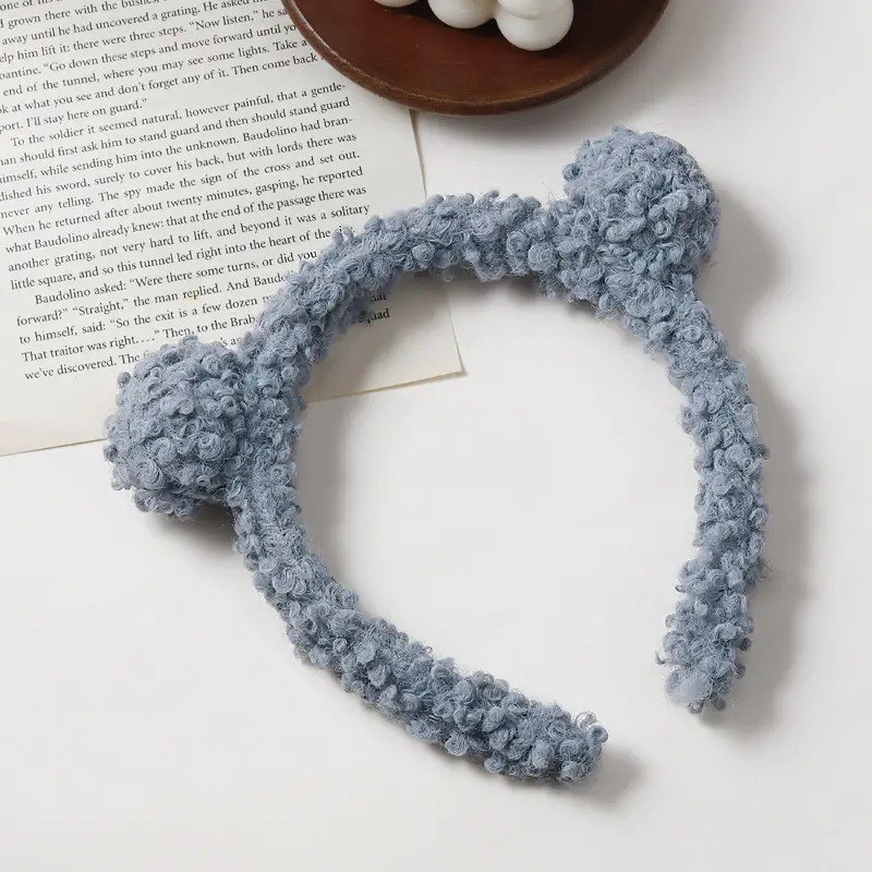 Cute Plush Heart Headband for Women - Image 34