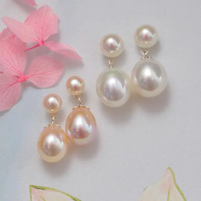 Classic Natural Freshwater Real Pearl Earrings 925 Silver - Image 5