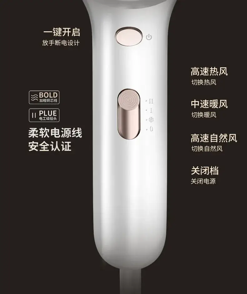 Fast Dry Hair Dryer with Constant Temperature Wall Mount — feature 21