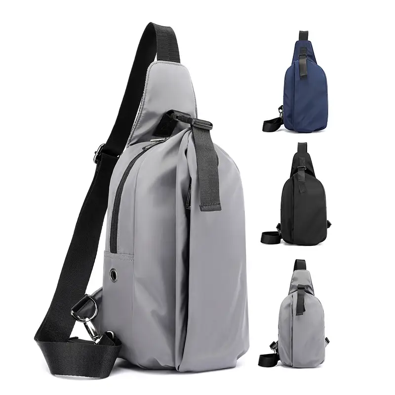 Men's Black Casual Crossbody Backpack Large Capacity - Image 5