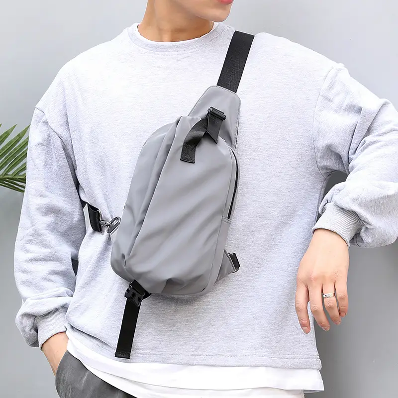 Men's Black Casual Crossbody Backpack Large Capacity - Image 6