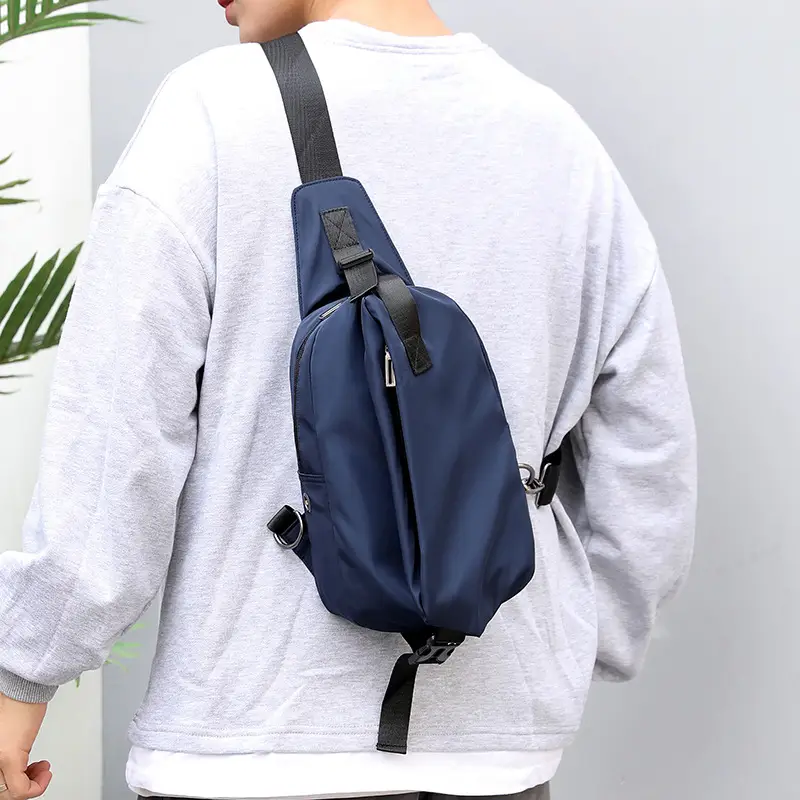 Men's Black Casual Crossbody Backpack Large Capacity - Image 7