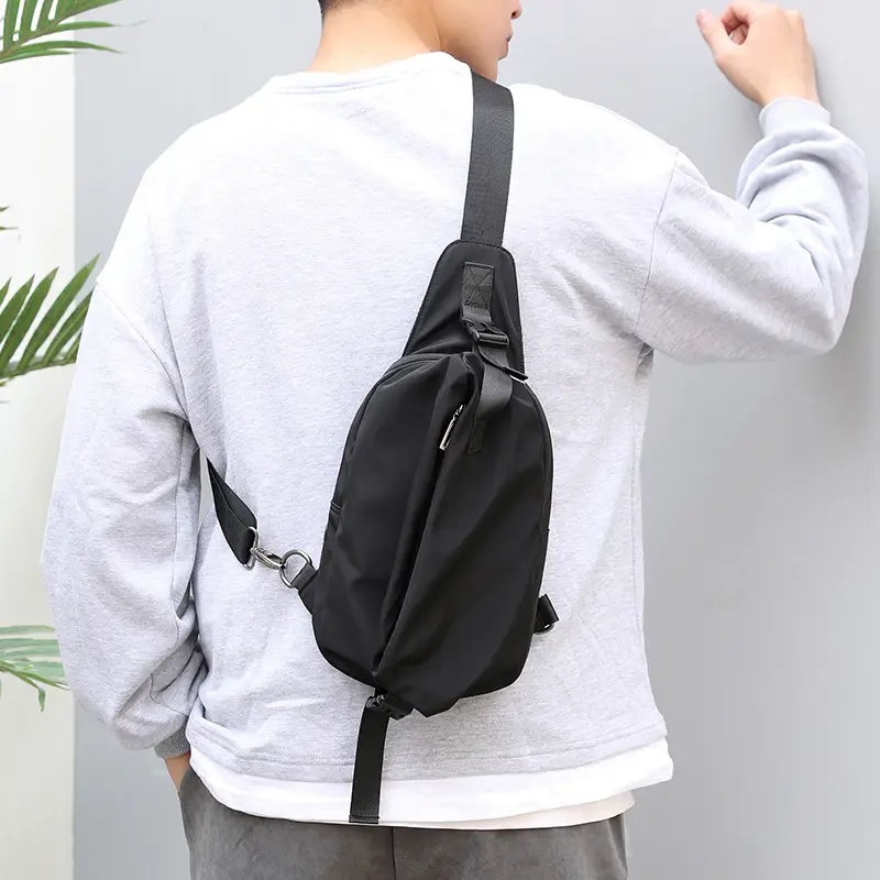 Men's Black Casual Crossbody Backpack Large Capacity — feature 24