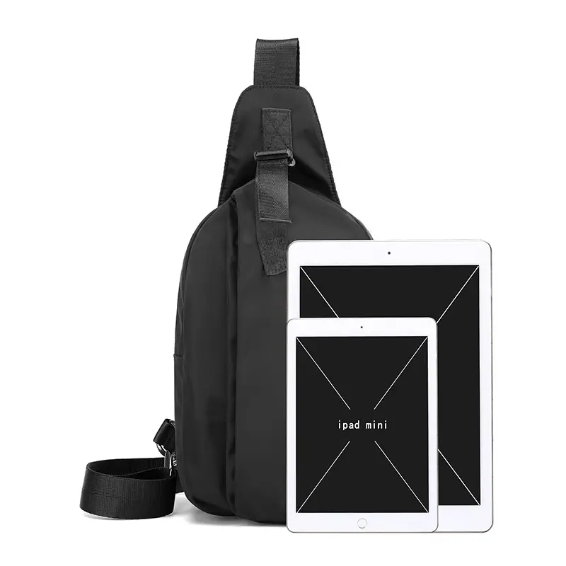Men's Black Casual Crossbody Backpack Large Capacity — feature 5
