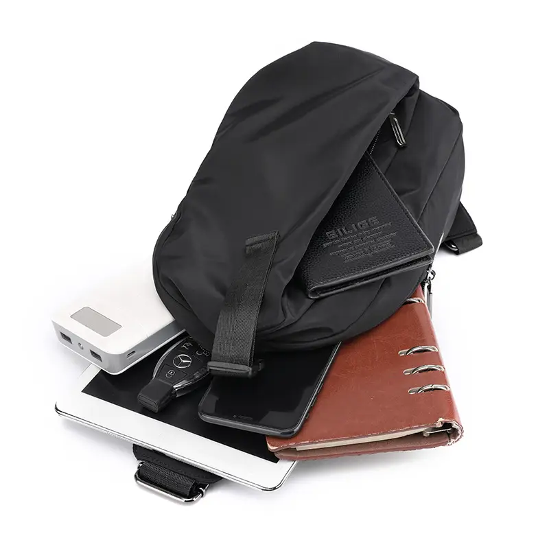 Men's Black Casual Crossbody Backpack Large Capacity — feature 8