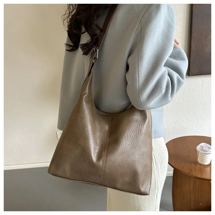 Korean Style One Shoulder Bag for Women Brown Tote — feature 11