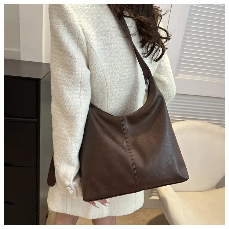 Korean Style One Shoulder Bag for Women Brown Tote — feature 14