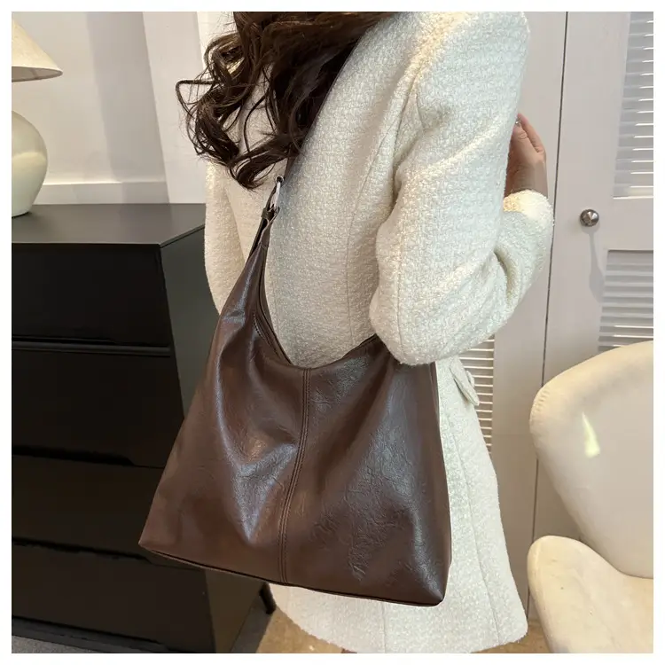 Korean Style One Shoulder Bag for Women Brown Tote — feature 15
