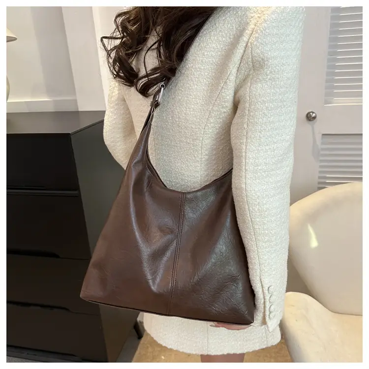 Korean Style One Shoulder Bag for Women Brown Tote — feature 16