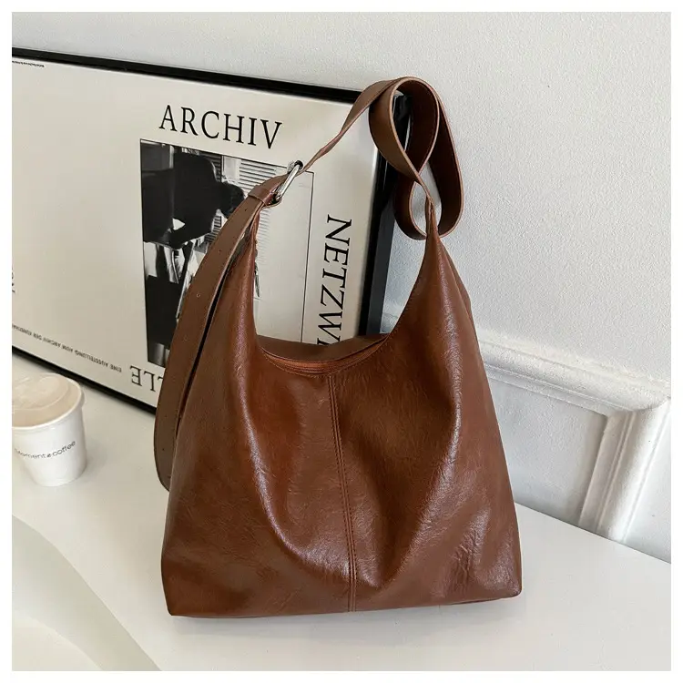 Korean Style One Shoulder Bag for Women Brown Tote — feature 21