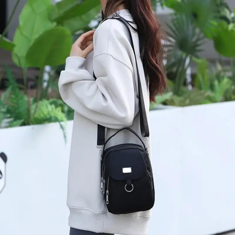 Red Oxford Cloth Mini Phone Bag for Women - Image 14