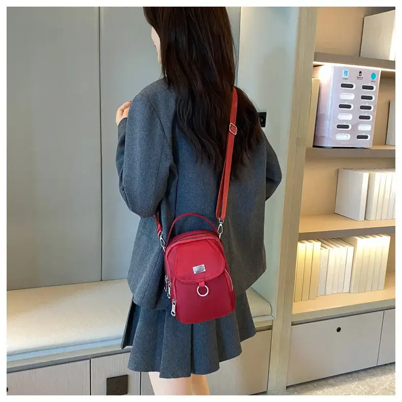 Red Oxford Cloth Mini Phone Bag for Women — feature 10