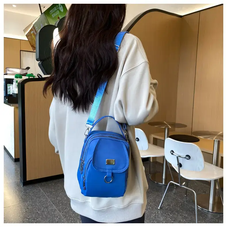 Red Oxford Cloth Mini Phone Bag for Women — feature 40