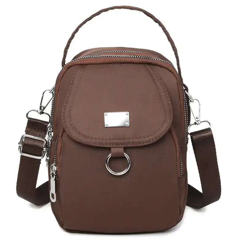 Red Oxford Cloth Mini Phone Bag for Women - Image 5