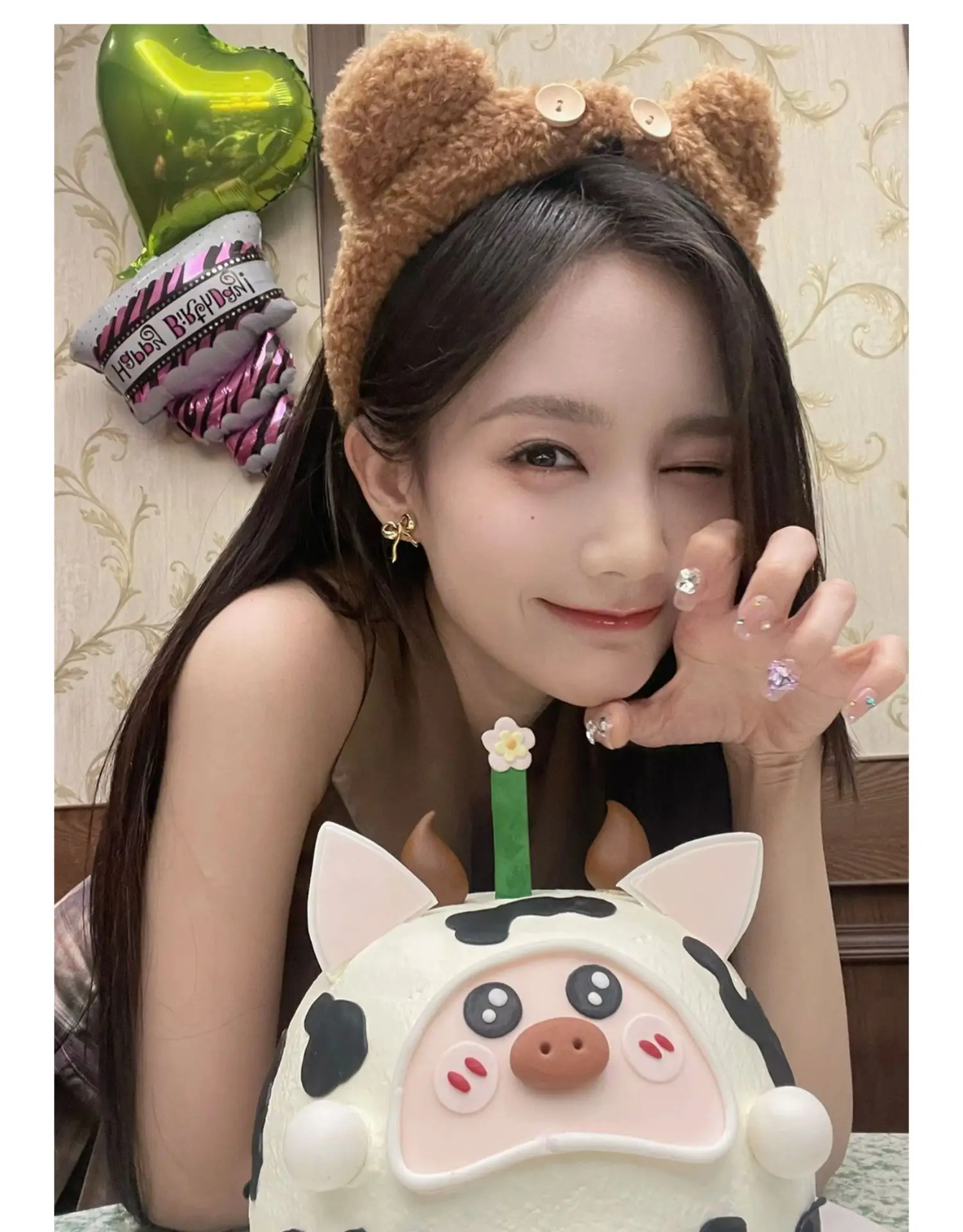 Plush Bear Headband Yellow Women's Washable — feature 15