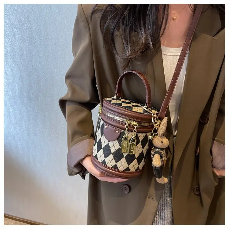 Retro Rhombus Bag for Girls Shoulder Crossbody — feature 15