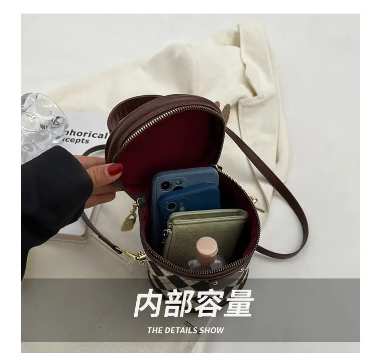 Retro Rhombus Bag for Girls Shoulder Crossbody — feature 6
