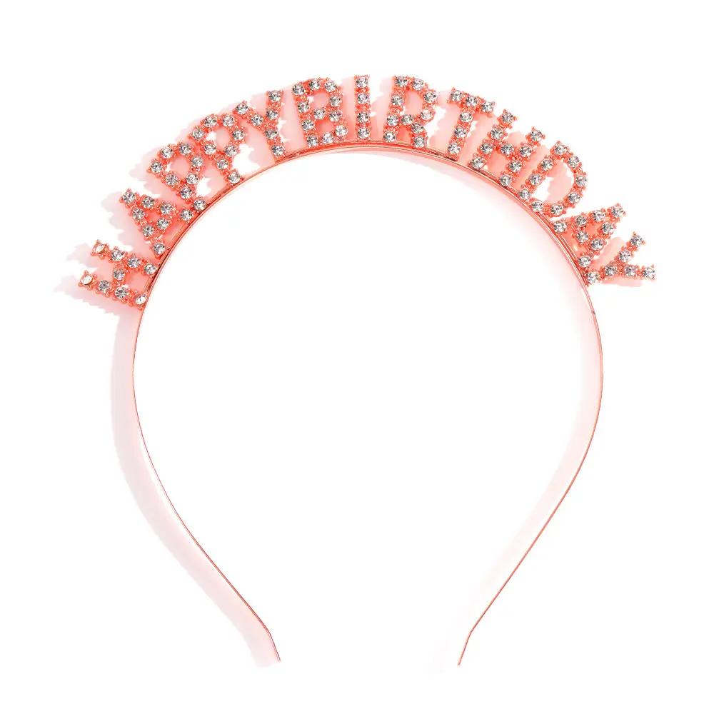 Happy Birthday Rhinestone Headband Dress Up Party Headband - Image 8
