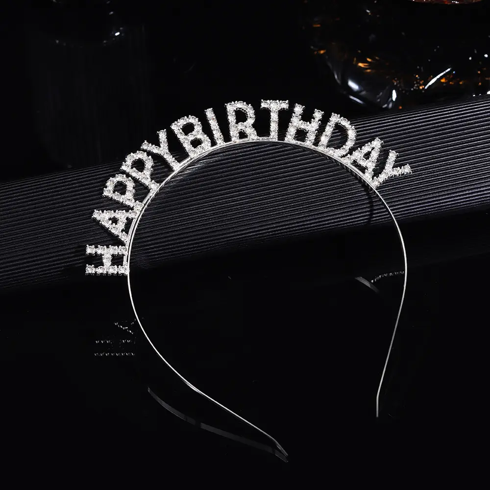 Happy Birthday Rhinestone Headband Dress Up Party Headband — feature 5