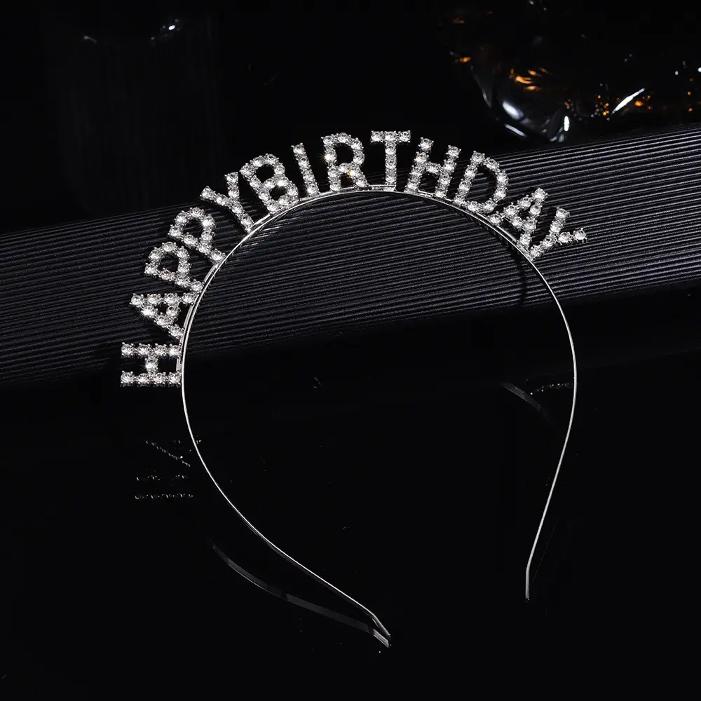 Happy Birthday Rhinestone Headband Dress Up Party Headband — feature 7
