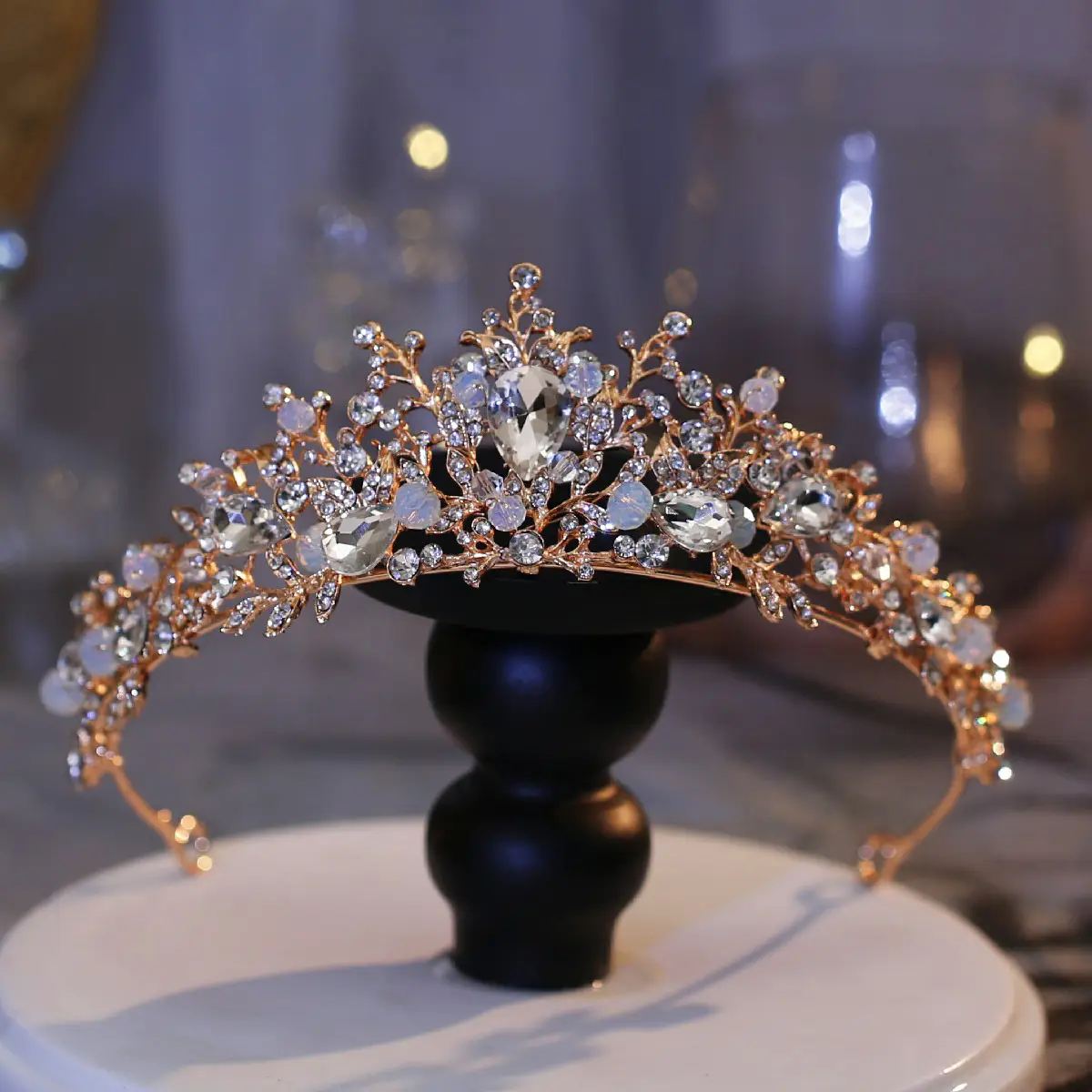 Princess Crown Hairband Diamond Bridal Accessory 14.5cm - Image 2