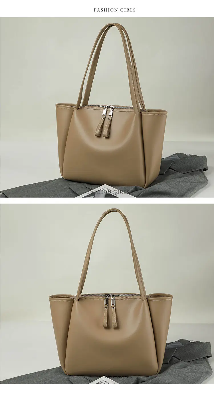 Black Women's Large Tote Bag with Tassel Zip — feature 10