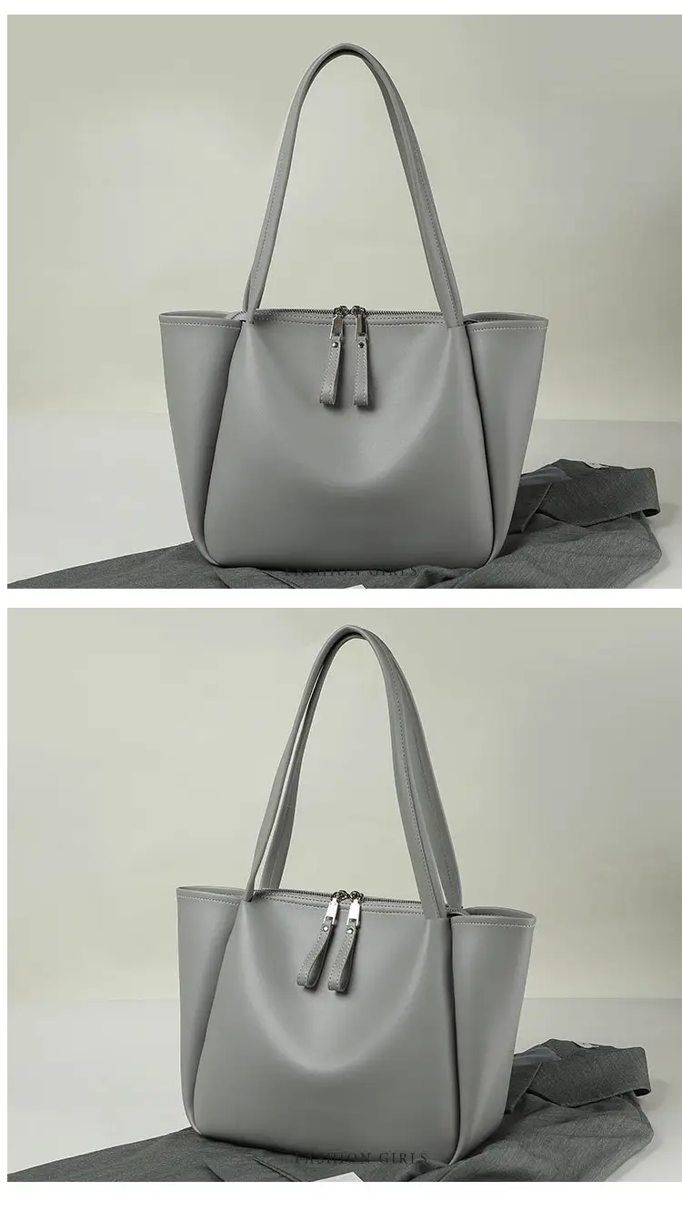 Black Women's Large Tote Bag with Tassel Zip — feature 12