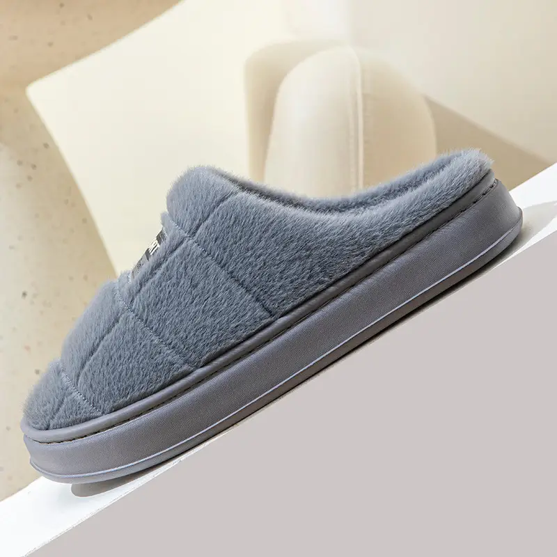 Eva Cotton Slippers Men's Winter Large Size Indoor Home Household Non-Slip Thickeneded Warm Men's Cotton Shoes Supermarket Wholesale - Image 5