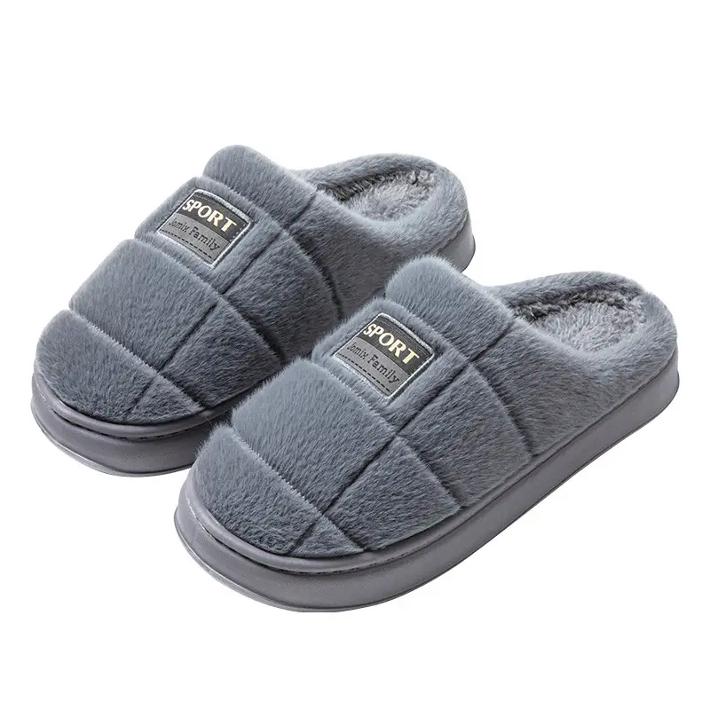 Eva Cotton Slippers Men's Winter Large Size Indoor Home Household Non-Slip Thickeneded Warm Men's Cotton Shoes Supermarket Wholesale - Image 7