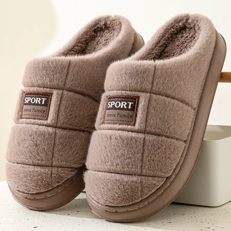 Eva Cotton Slippers Men's Winter Large Size Indoor Home Household Non-Slip Thickeneded Warm Men's Cotton Shoes Supermarket Wholesale - Image 2