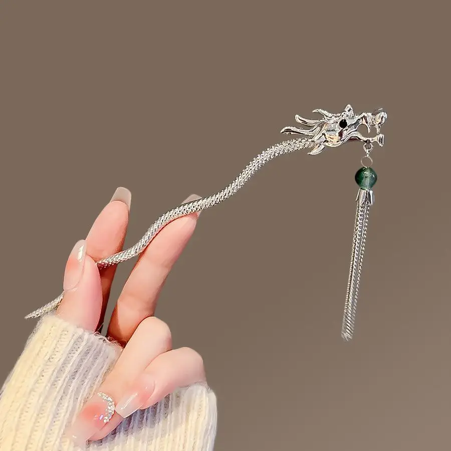 Flying Dragon Play Pearl Hairpin Female Niche Design