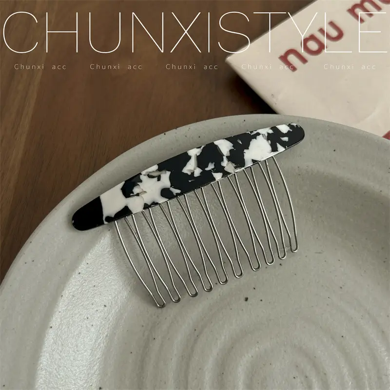 Acetate Hair Combs Female Side Reverse Insert Summer - Image 4