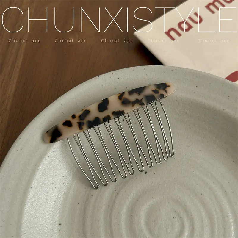 Acetate Hair Combs Female Side Reverse Insert Summer - Image 8
