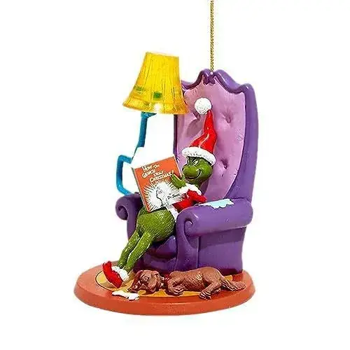 Acrylic Christmas Tree Decorations Green Monster Set