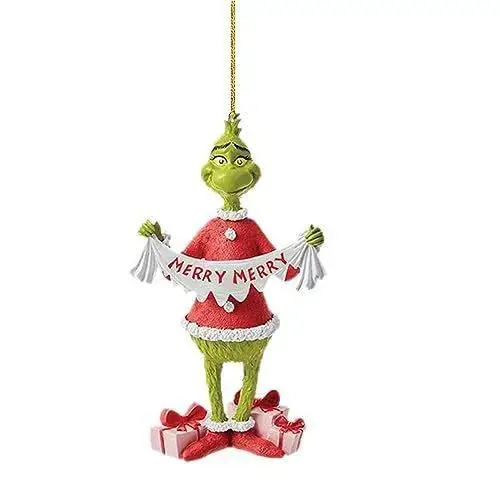Acrylic Christmas Tree Decorations Green Monster Set — feature 14