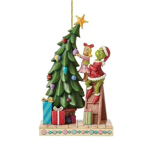 Acrylic Christmas Tree Decorations Green Monster Set