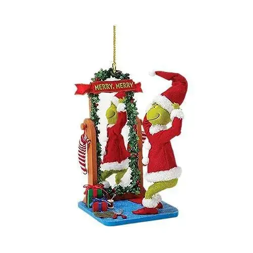 Acrylic Christmas Tree Decorations Green Monster Set