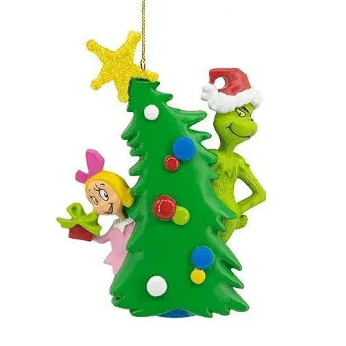 Acrylic Christmas Tree Decorations Green Monster Set