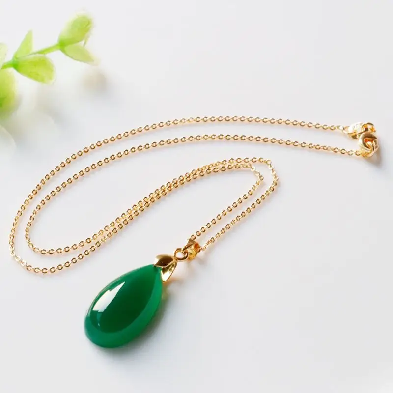 Green Jade Pendant Necklace for Women - Image 6