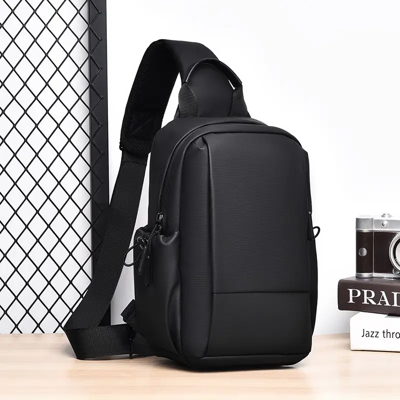 Men's Black Casual Crossbody Bag Lightweight Waterproof Travel - Image 7