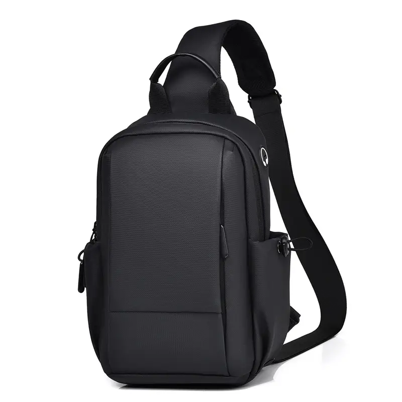 Men's Black Casual Crossbody Bag Lightweight Waterproof Travel - Image 9