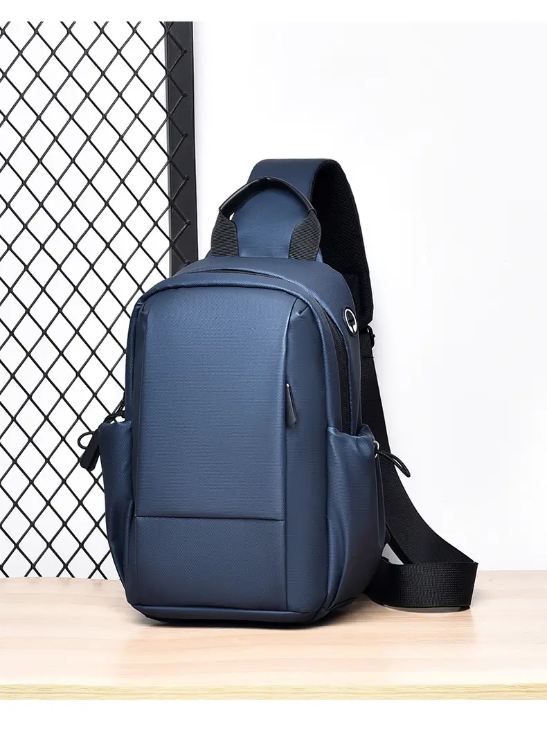 Men's Black Casual Crossbody Bag Lightweight Waterproof Travel — feature 18