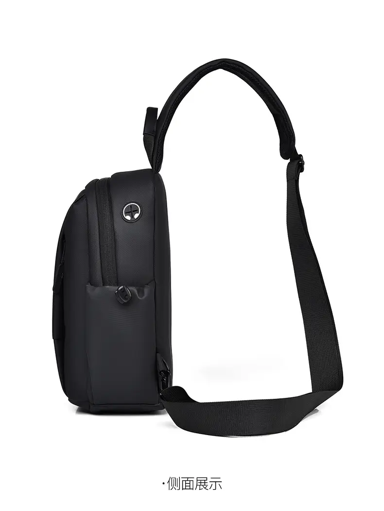 Men's Black Casual Crossbody Bag Lightweight Waterproof Travel — feature 21
