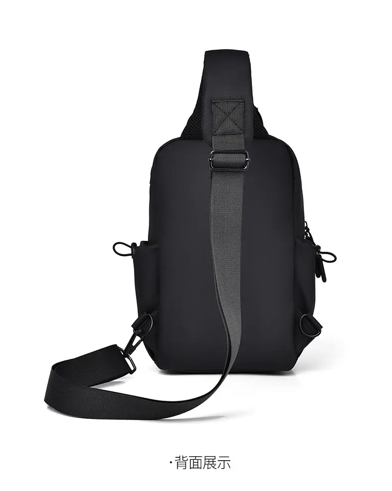 Men's Black Casual Crossbody Bag Lightweight Waterproof Travel — feature 22
